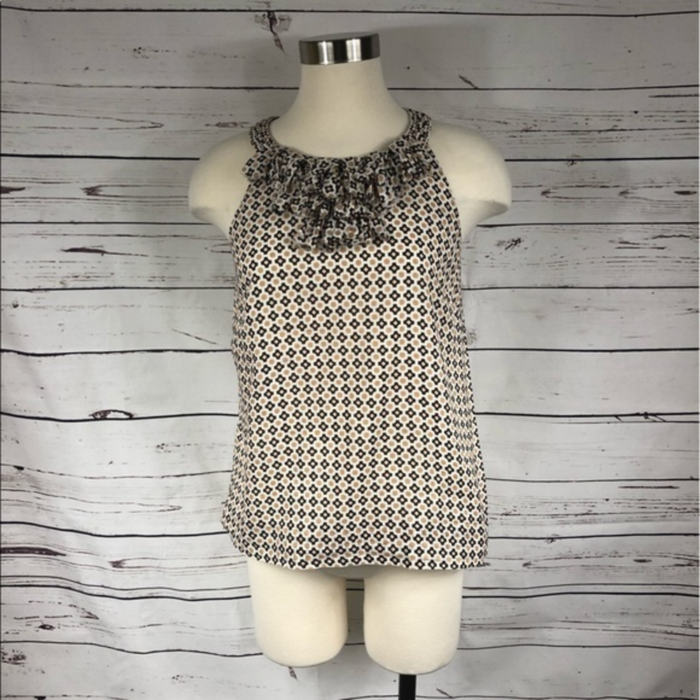 J.Crew Tan‎ Printed Blouse